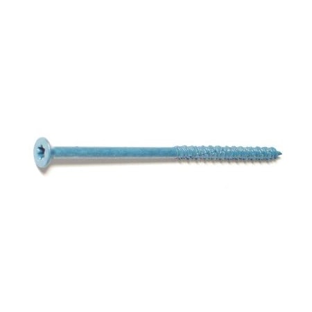 Masonry Screw, 3/16 Dia., Flat, 4 In L, Steel Blue Ruspert, 100 PK